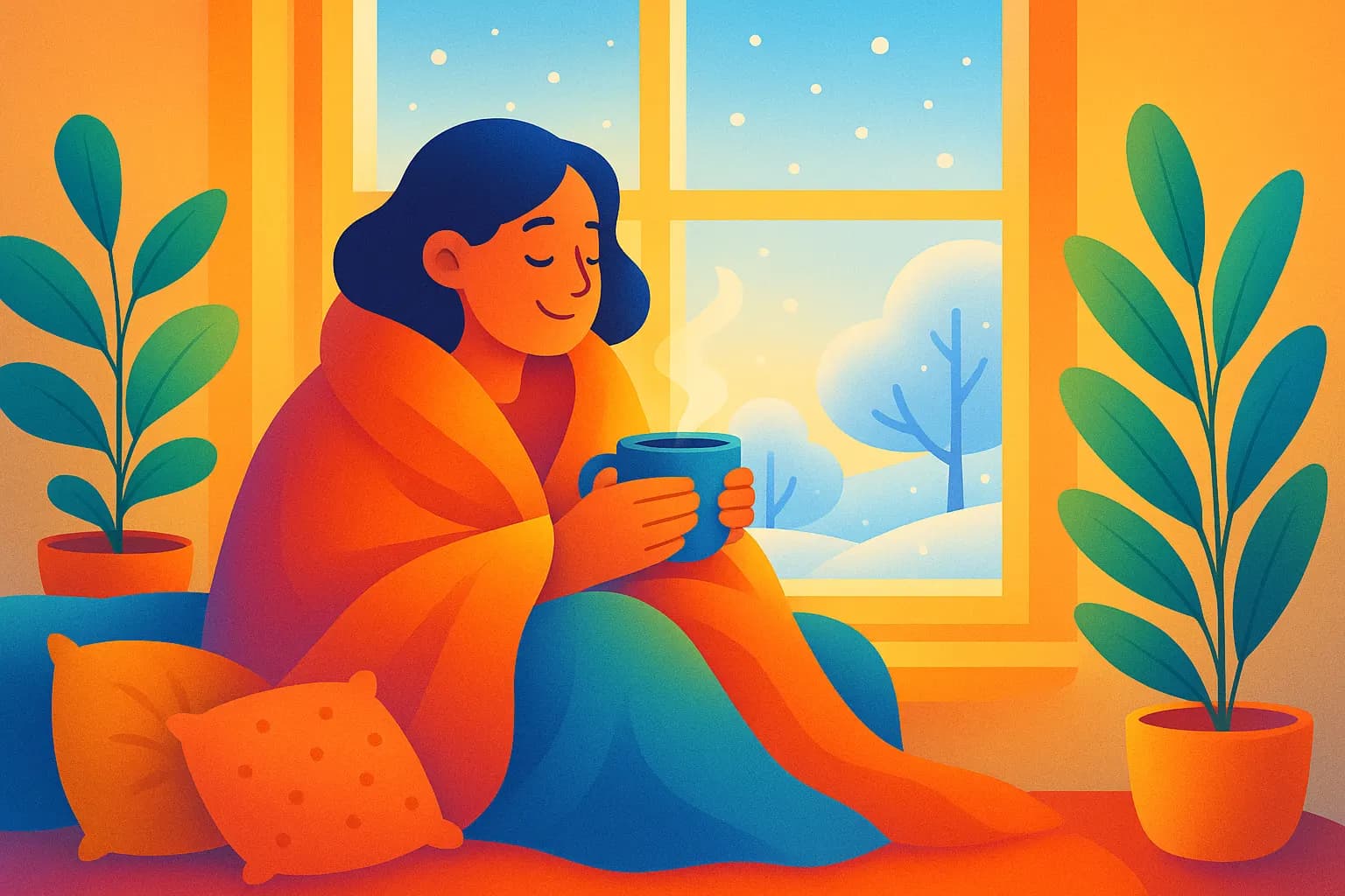 Rutinas acogedoras de invierno: autocuidado y ánimo en enero